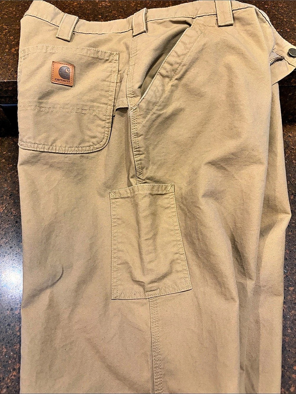 Carhartt Loose Fit Canvas Utility Work Pant Brown Waist 42x34